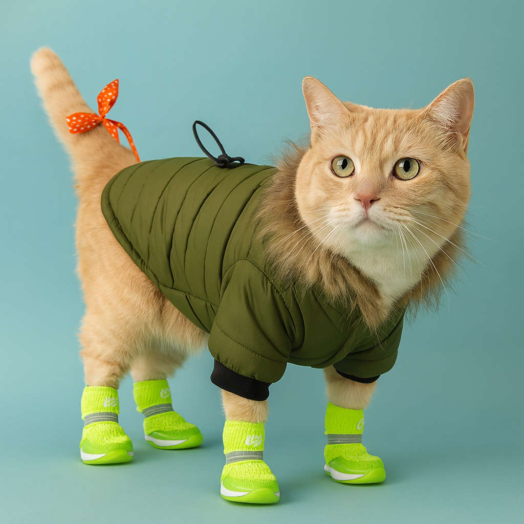 Warm Padded Winter Cat Coat