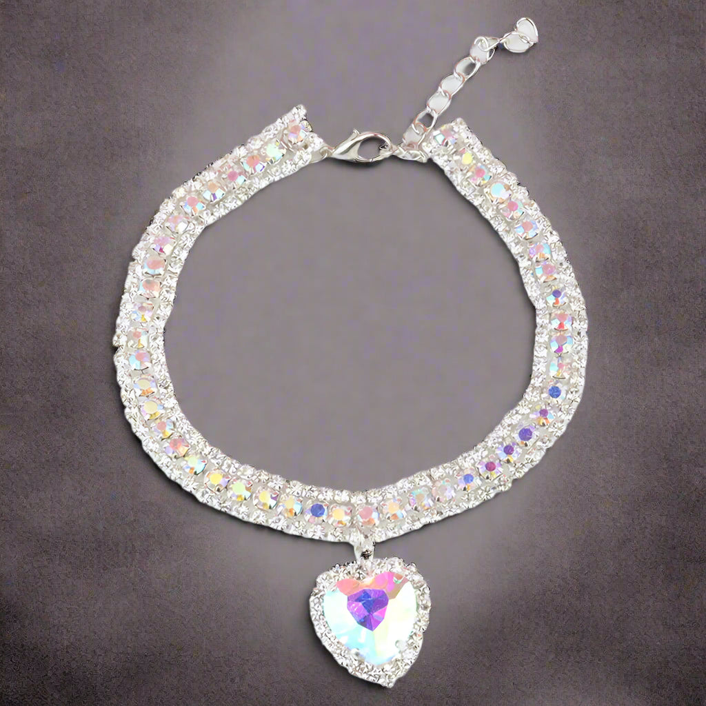 White diamond Necklace for Cat and Dogs