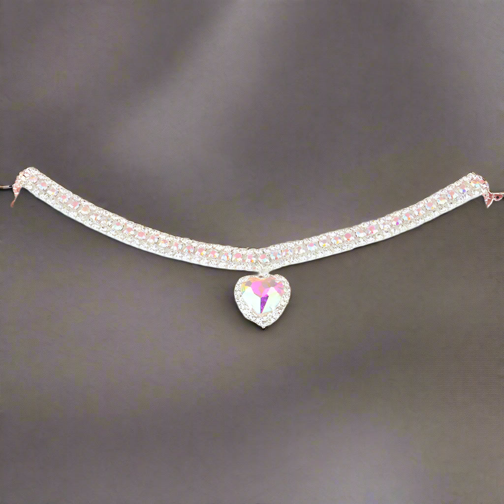 White diamond Necklace for Pets