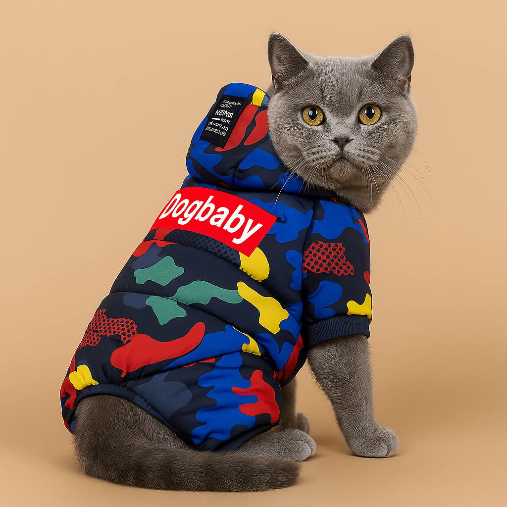 Windproof Winter Pet Coat for Small cat