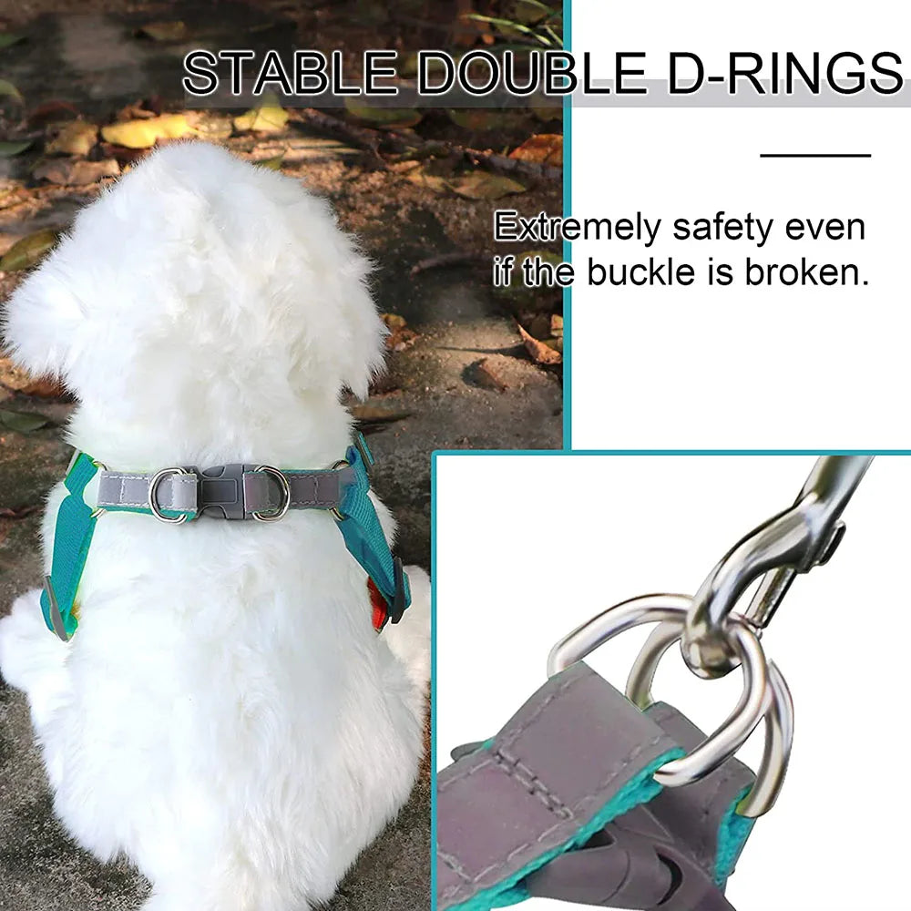 adjustable dog harness
 Reflective Step-In Dog Harness & Leash Set