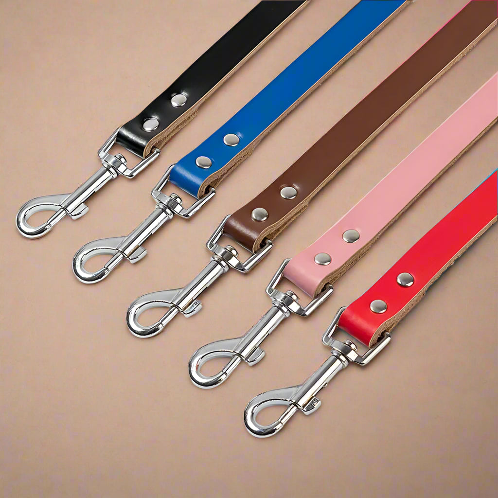 best dog leash
 Adjustable Genuine Leather Dog Collar