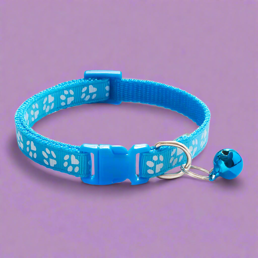 blue Kitten Collar with Bell – Adjustable and Safe Fit
