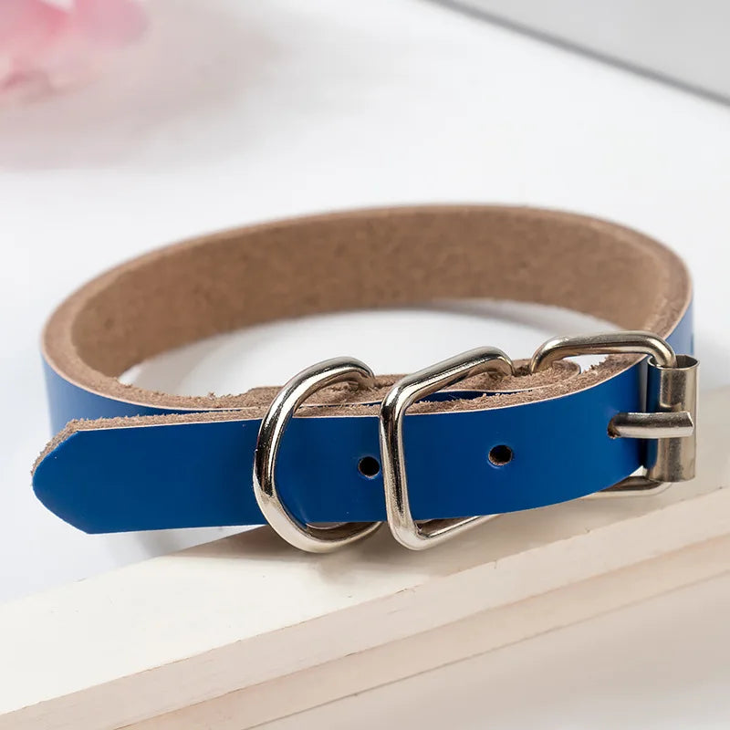 buy dog leash online
 Adjustable Genuine Leather Dog Collar