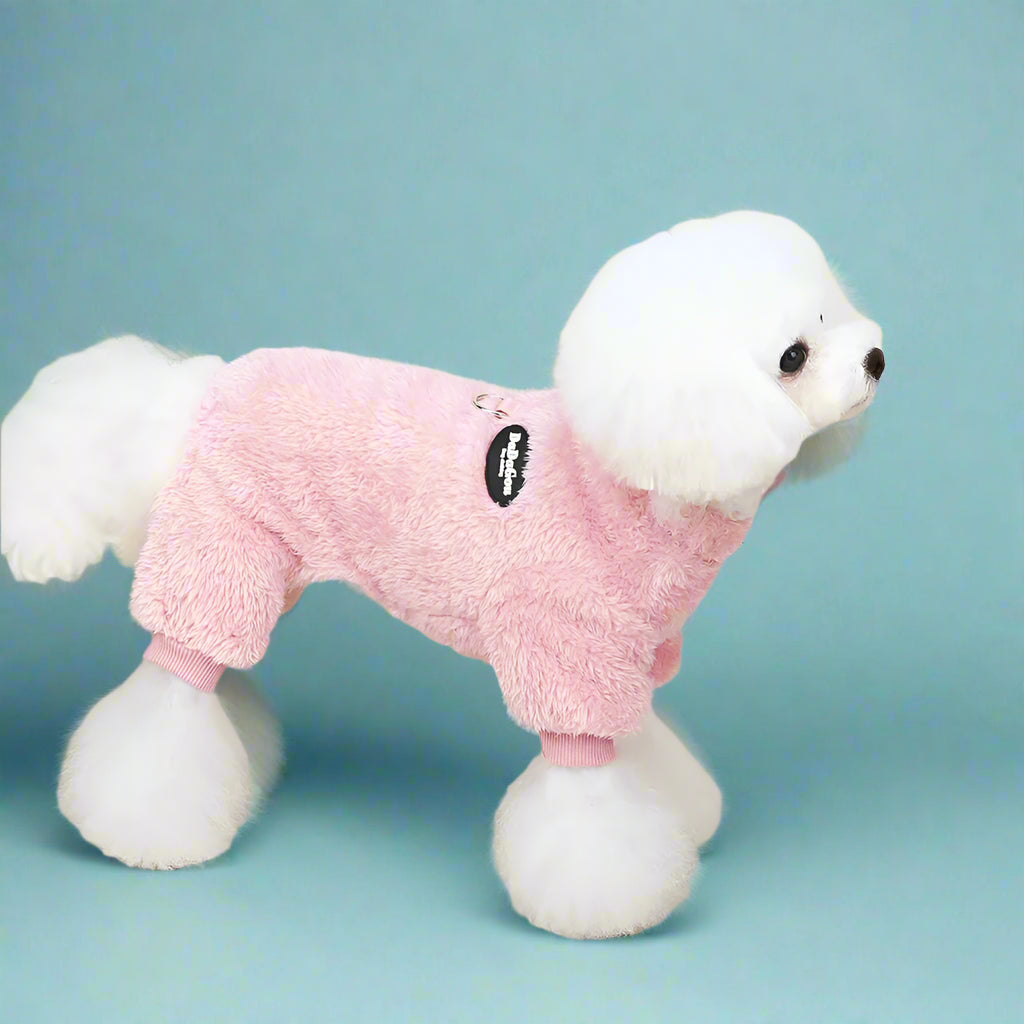 buy pet clothes Warm Fleece Dog Jumpsuit for Small Pets