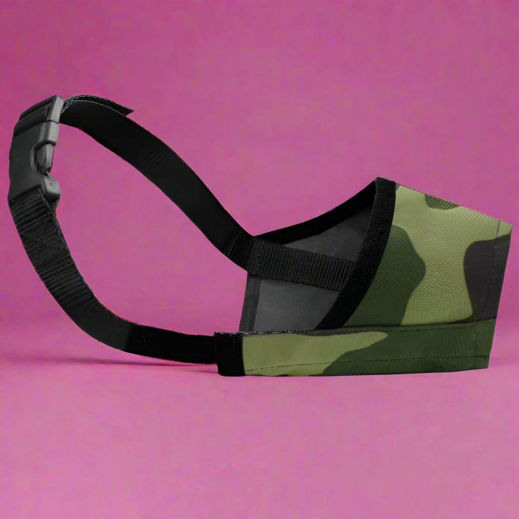 camouflage Adjustable Nylon Dog Muzzle for Training