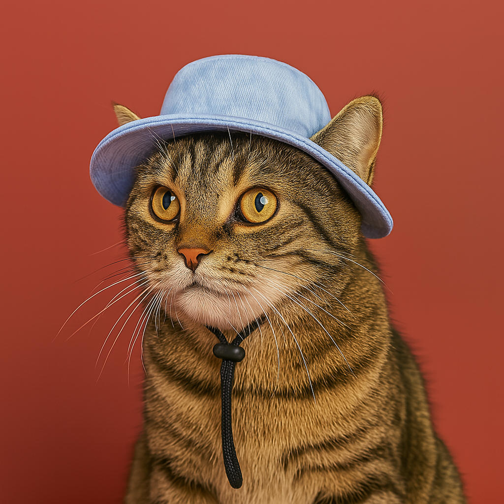 cat Tie-Dye Pet Sun Bonnet – Brim Hat with Ear Holes