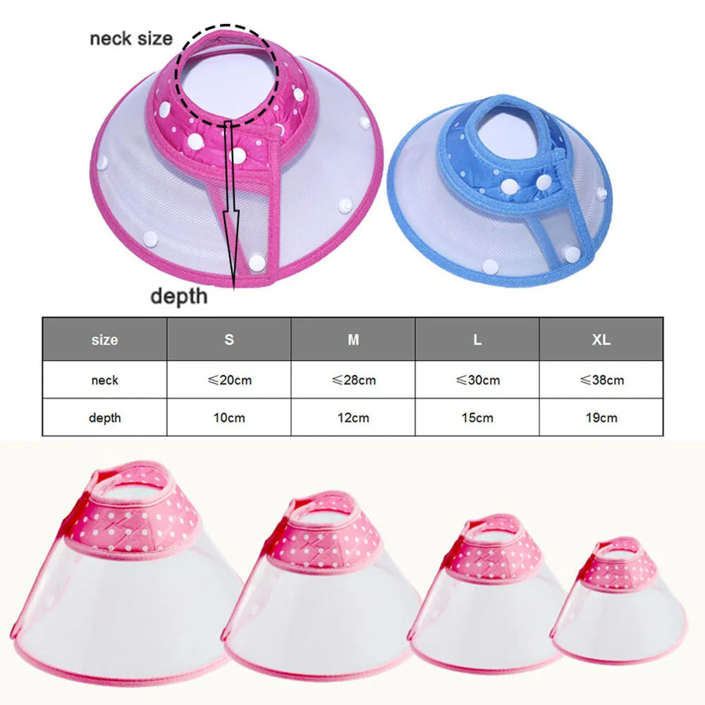 cat recovery collar Soft Adjustable Pet Recovery Cone Collar for Dogs & Cats