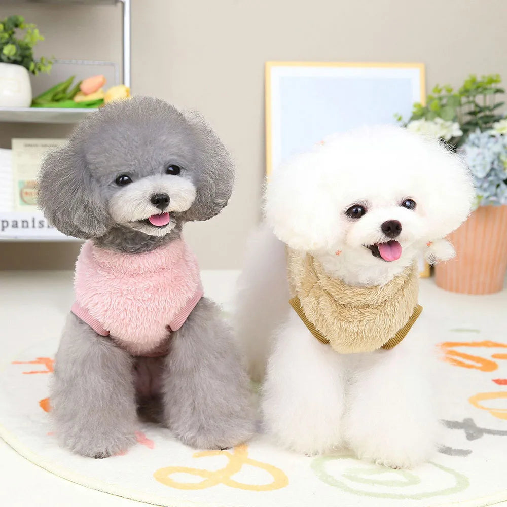 cheap dog clothes online Warm Fleece Dog Sweater for Small Pets