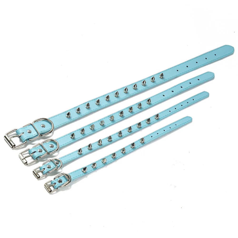 comfortable dog collar
 Spiked PU Leather Dog Collar for Small Dogs