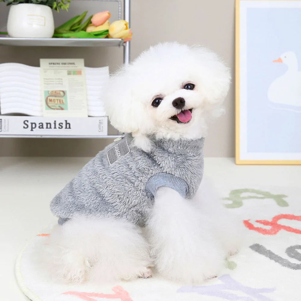 cute dog clothes Warm Fleece Dog Sweater for Small Pets