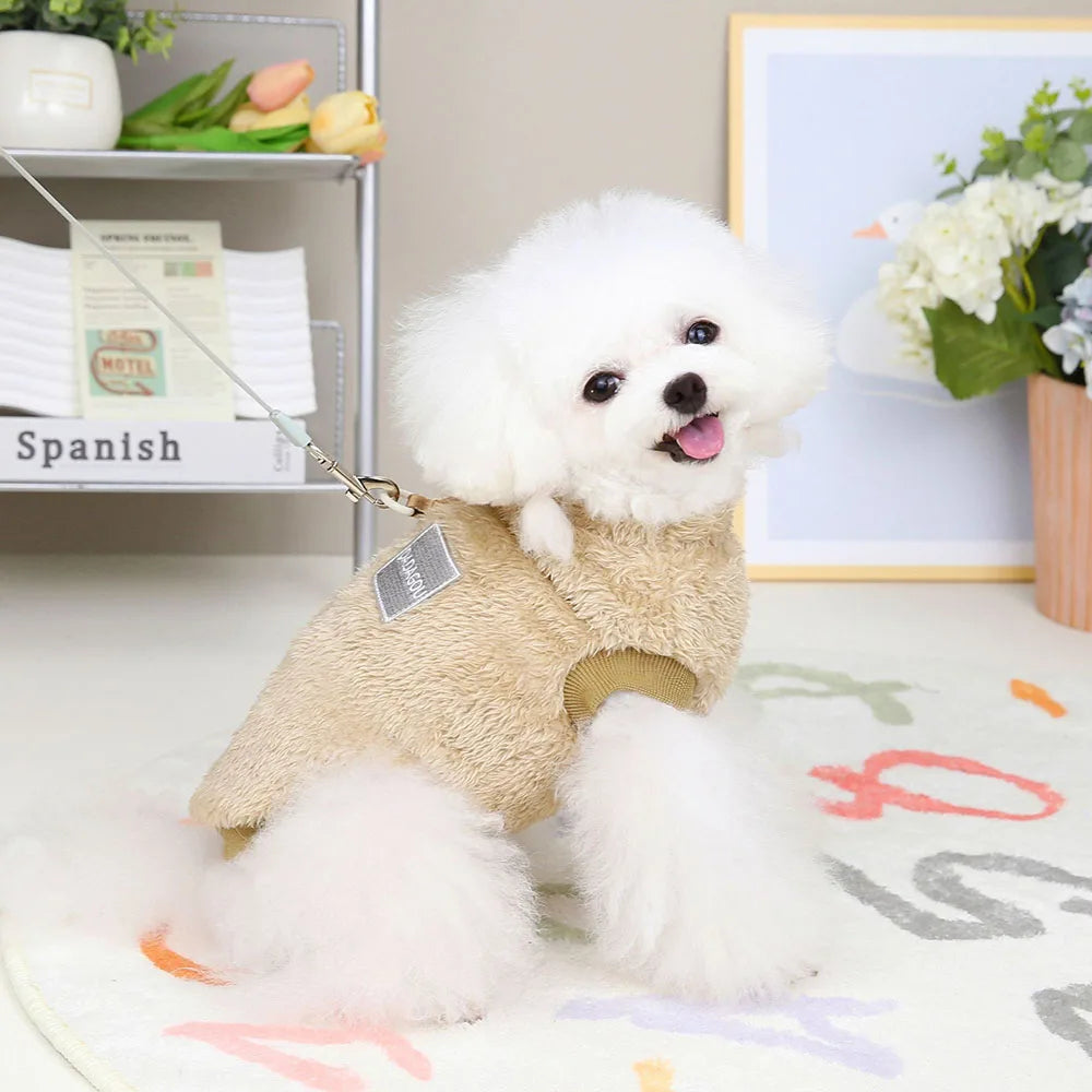dog apparel Warm Fleece Dog Sweater for Small Pets