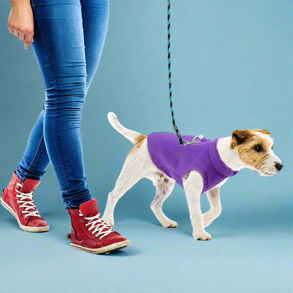 dog clothing Fleece Vest Dog Jacket with Leash Ring