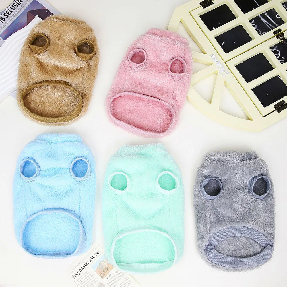 dog clothing Warm Fleece Dog Sweater for Small Pets
