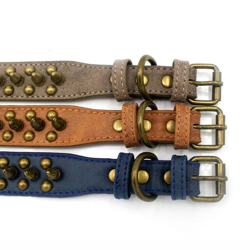 dog collars for small dogs
 Spiked Leather Dog Collar for All Breeds