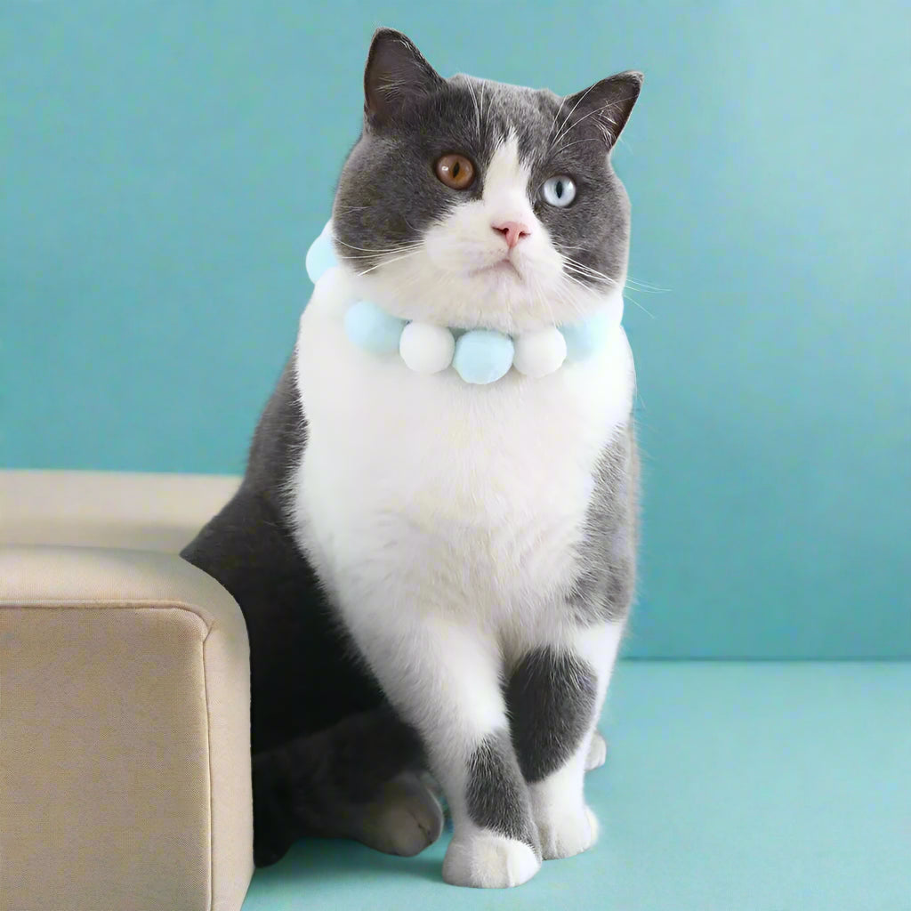 dog fashion accessories
 Cute Plush Ball Pet Necklace Collar for Cats & Small Dogs