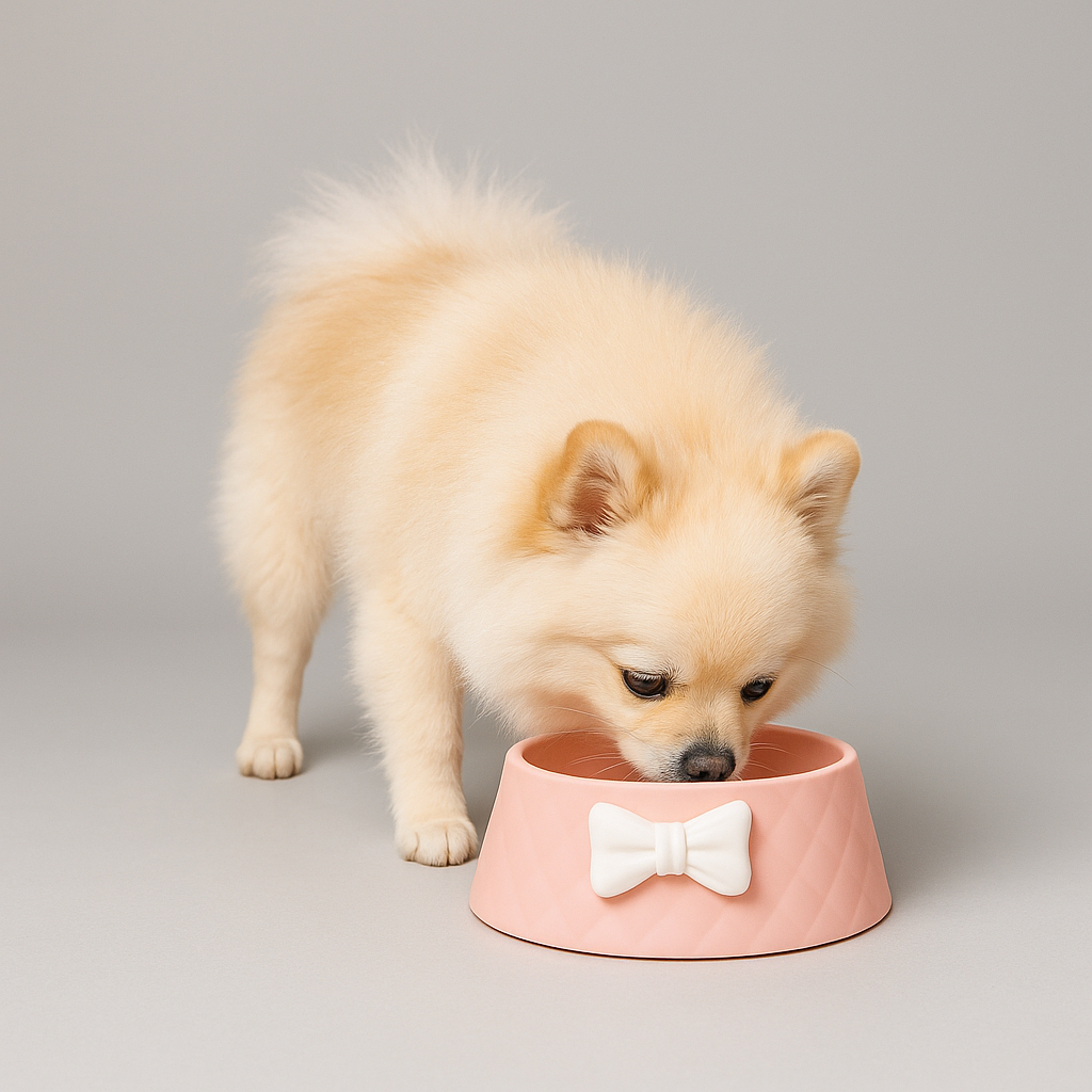 dog feeder Princess Pet Bowl – Bowknot Dog & Cat Feeder - Pink