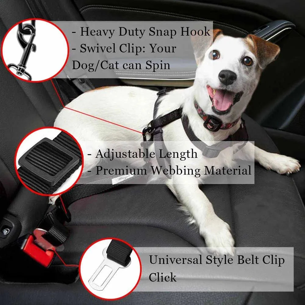 dog leash
 Adjustable Pet Car Seat Belt Safety Leash