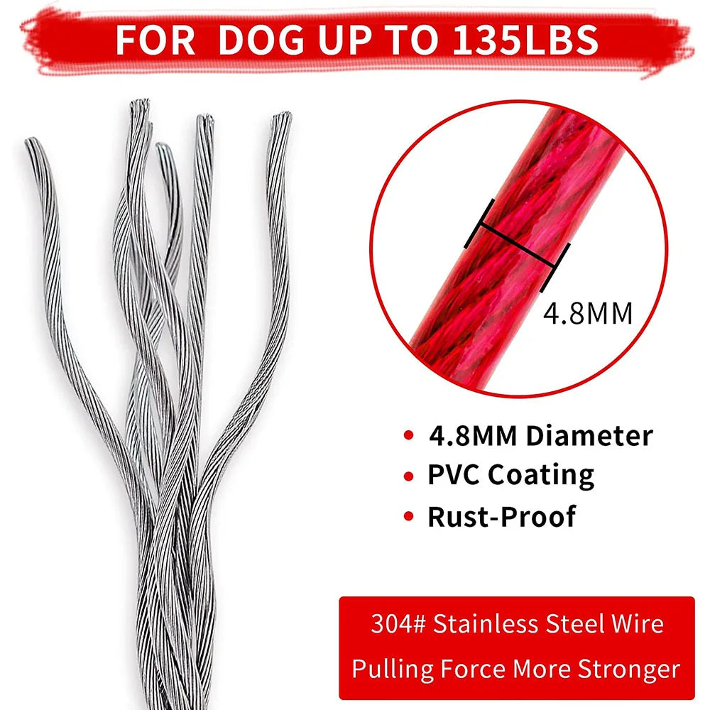 dog leash clip
 Strong Dog Cable Leash for Outdoor Use