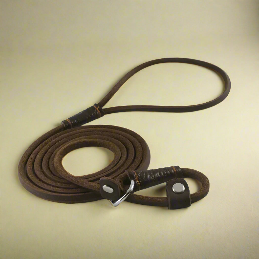 dog leash price Genuine Leather Slip Leash for Small Dogs