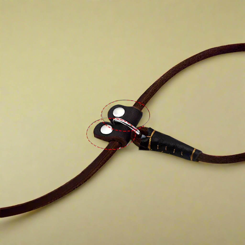 durable leash material
 Genuine Leather Slip Leash for Small Dogs