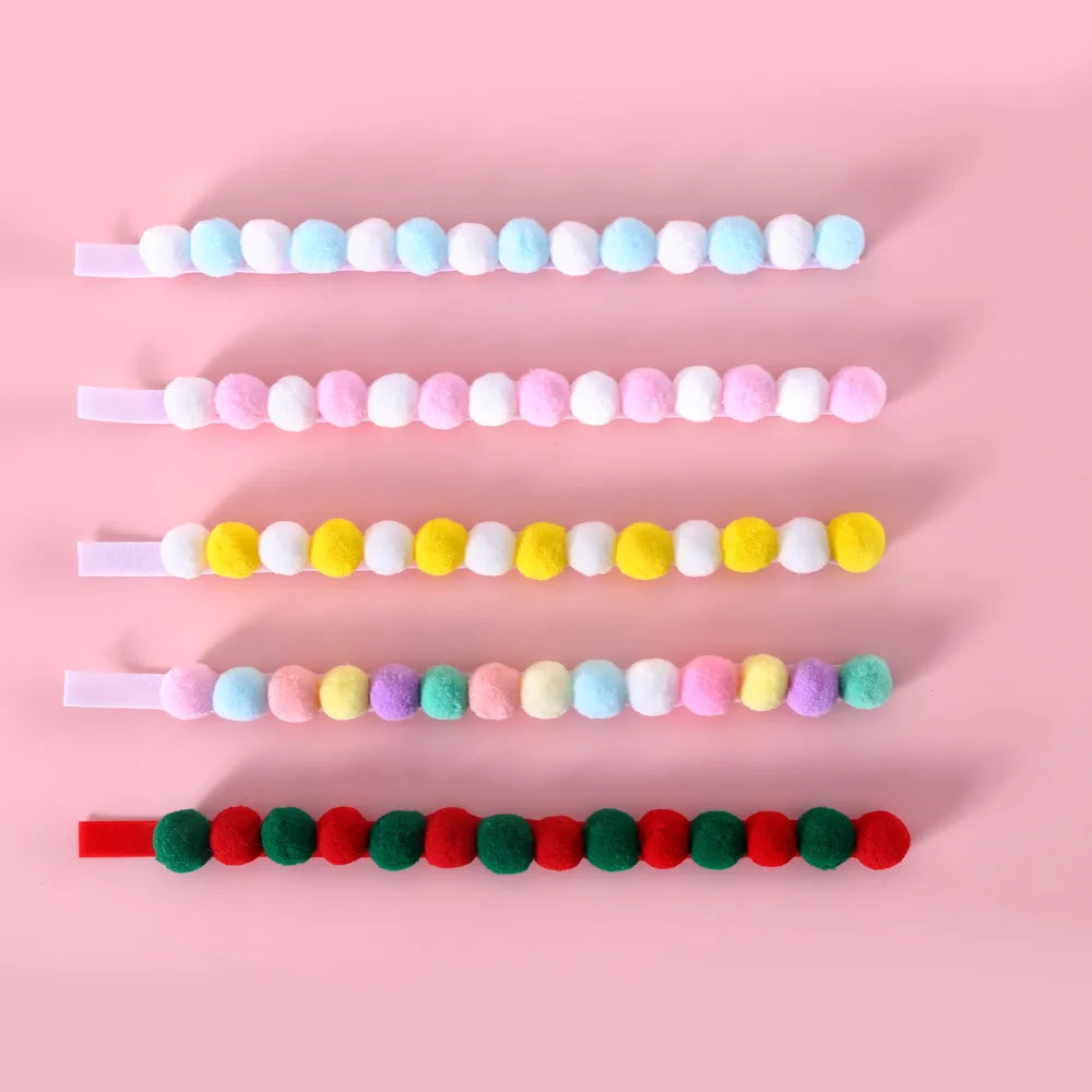 fashionable dog collar
 Cute Plush Ball Pet Necklace Collar for Cats & Small Dogs