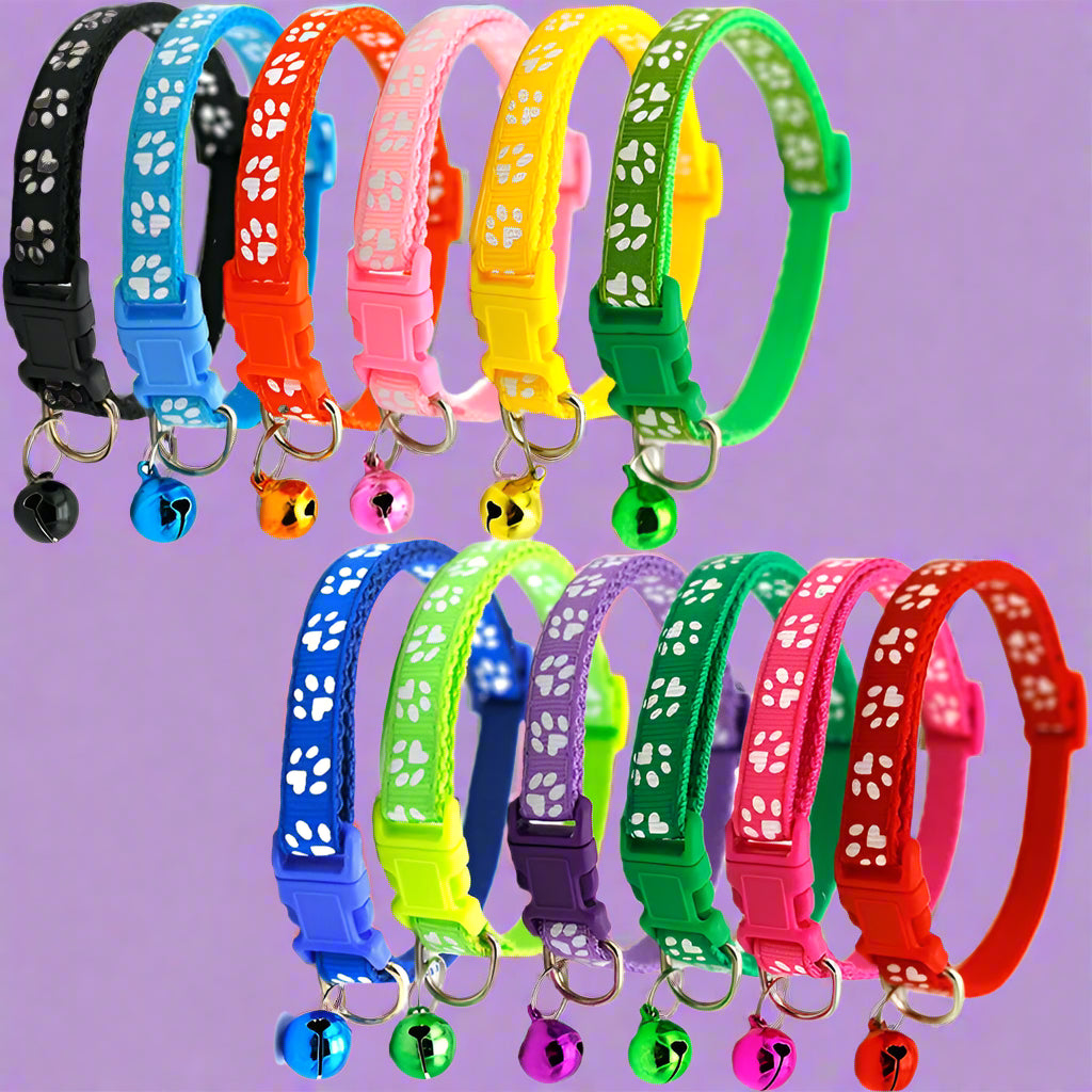 furrywags Kitten Collar with Bell – Adjustable and Safe Fit