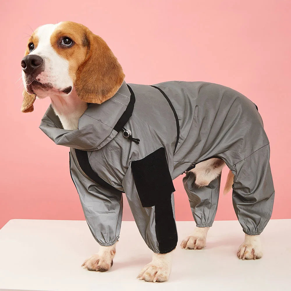 furrywags Reflective Waterproof Dog Raincoat