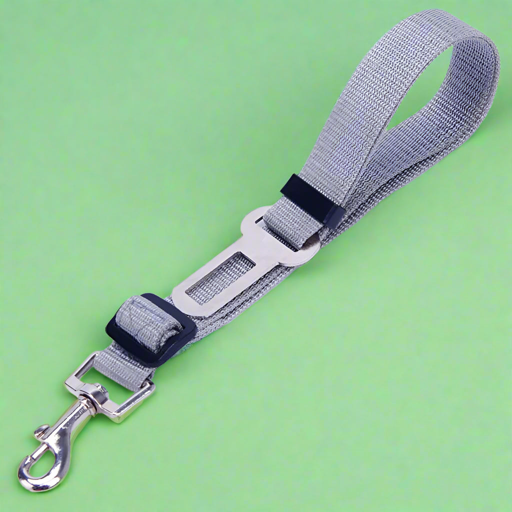 gray Adjustable Pet Car Seat Belt Safety Leash