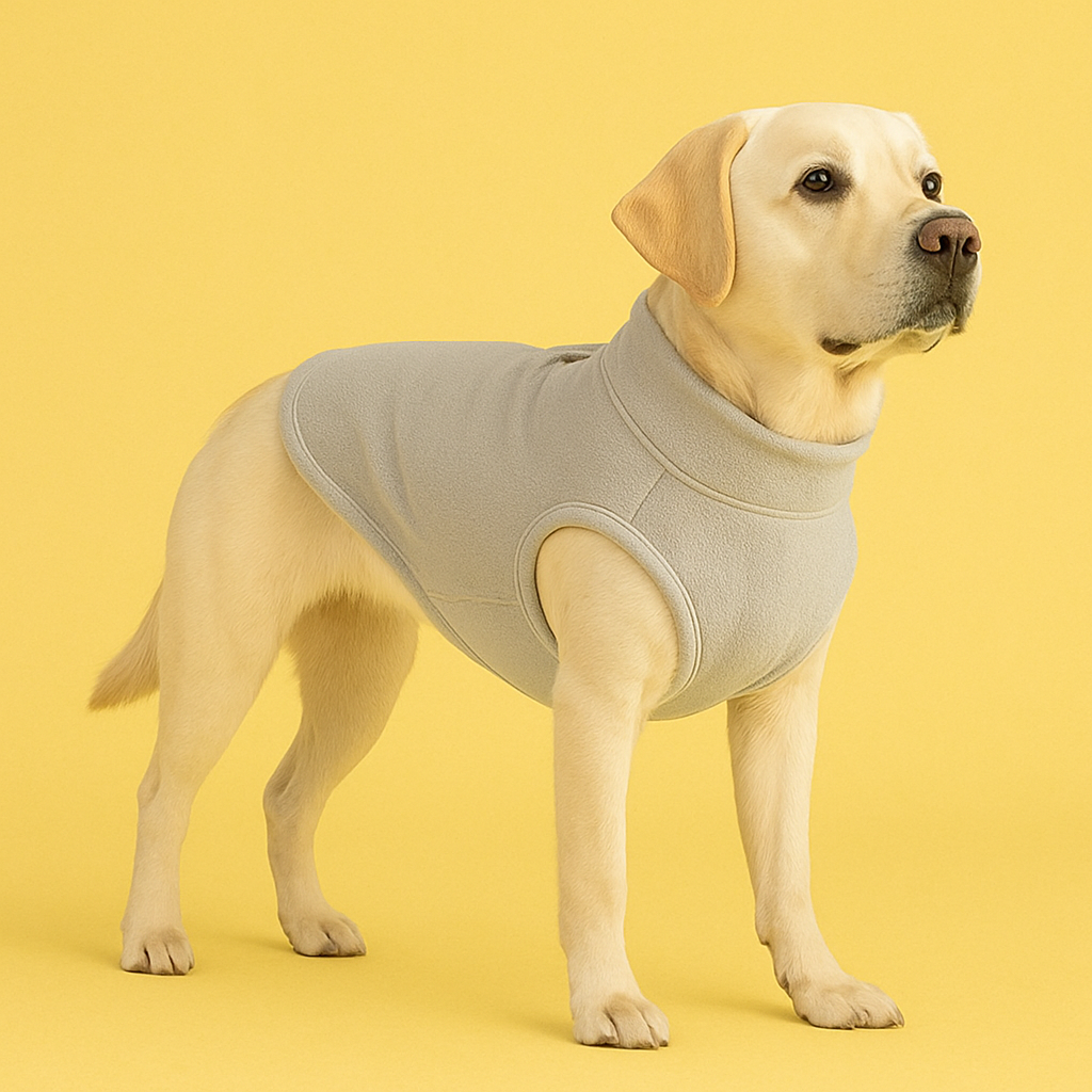 gray dog and cat vest for cold weather