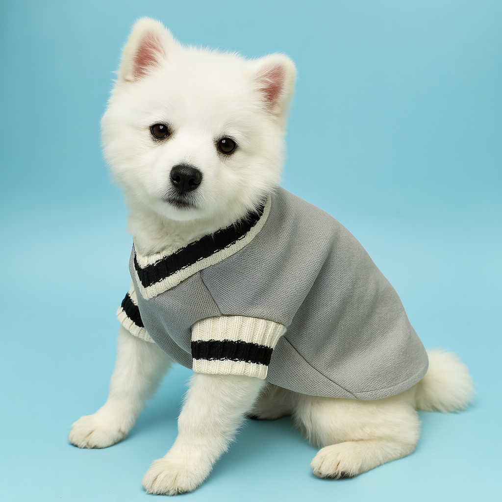 gray sweater for pets 