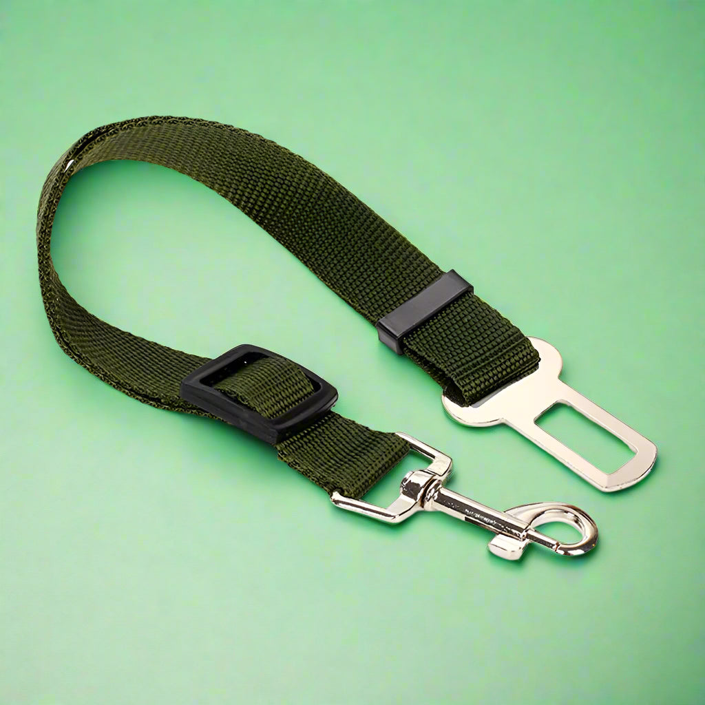 green Adjustable Pet Car Seat Belt Safety Leash