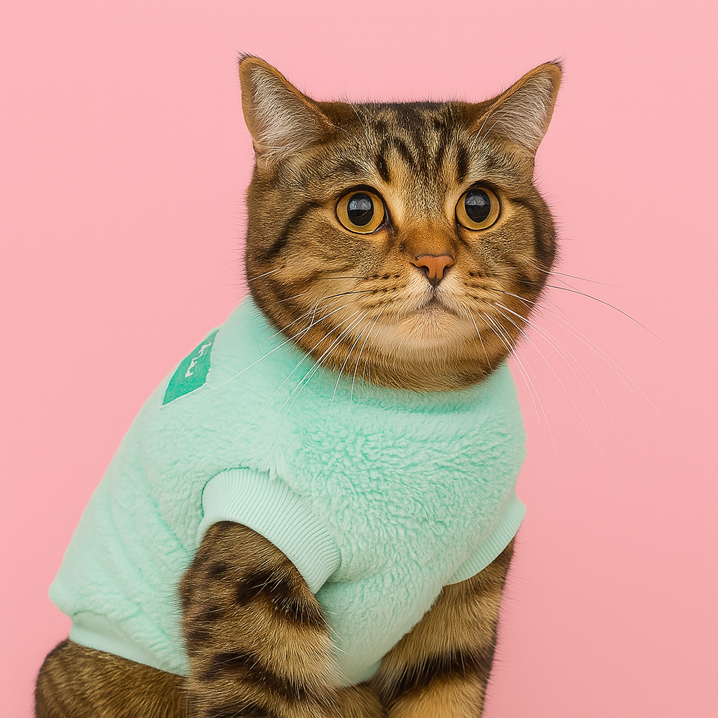 green Warm Fleece Sweater for Small Pets 