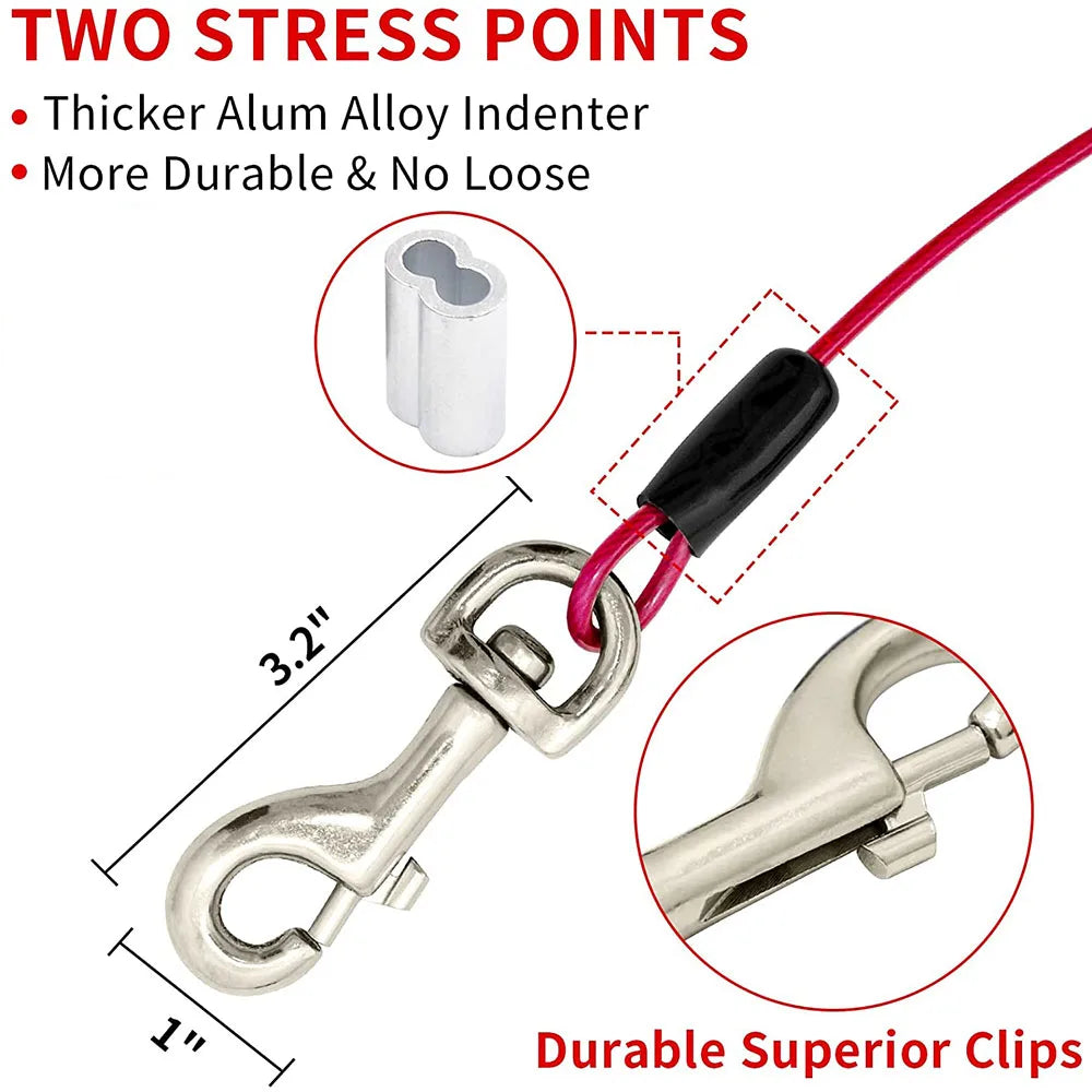 leash for puppies
 Strong Dog Cable Leash for Outdoor Use