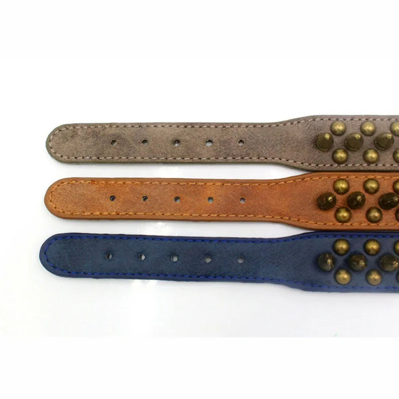 leather dog collar
 Spiked Leather Dog Collar for All Breeds
