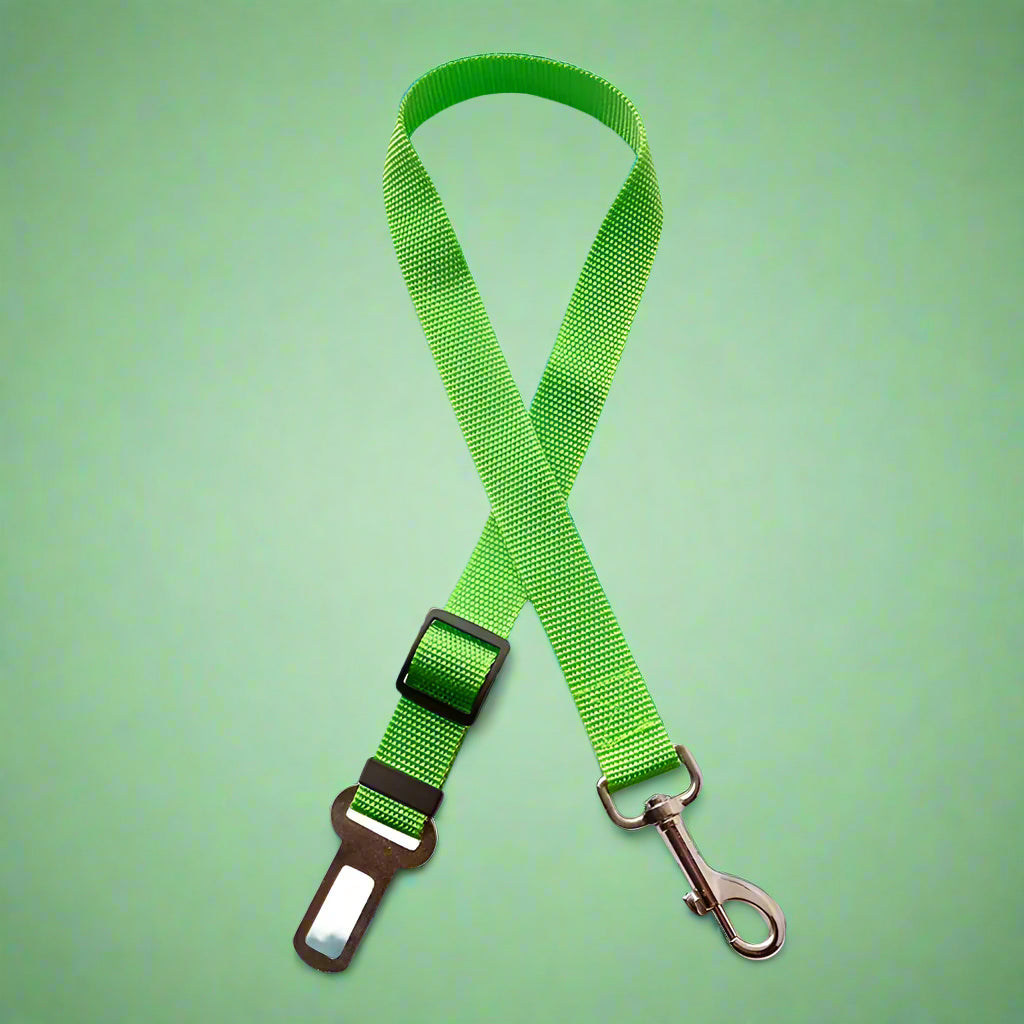 light green Adjustable Pet Car Seat Belt Safety Leash
