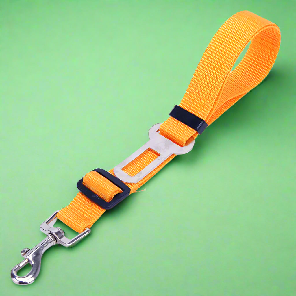 orange Adjustable Pet Car Seat Belt Safety Leash