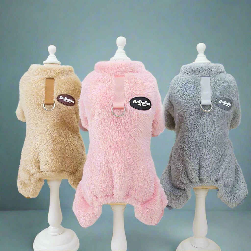 pet clothes Warm Fleece Dog Jumpsuit for Small Pets