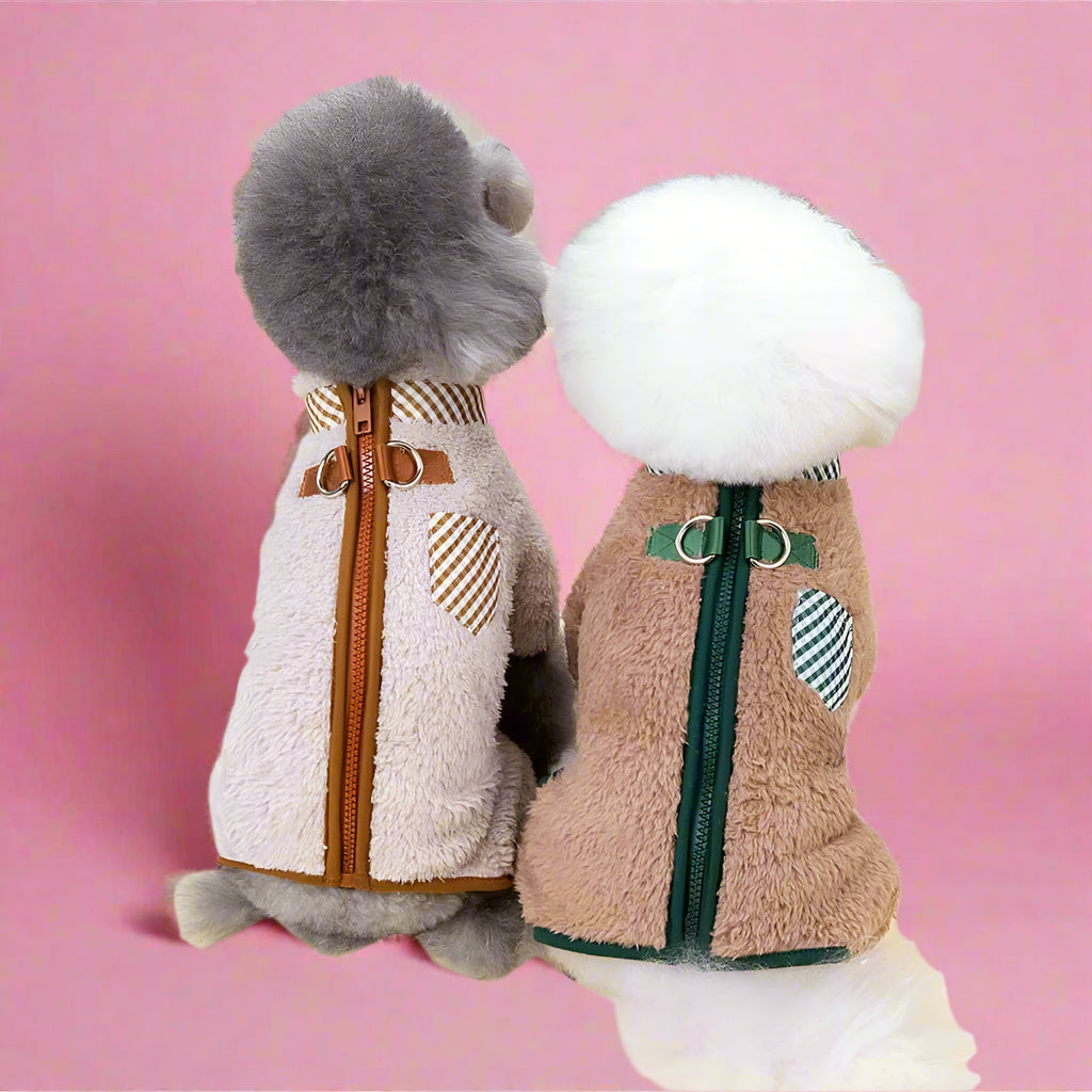 pet clothes Winter Plush Dog Jumpsuit for Small Pets