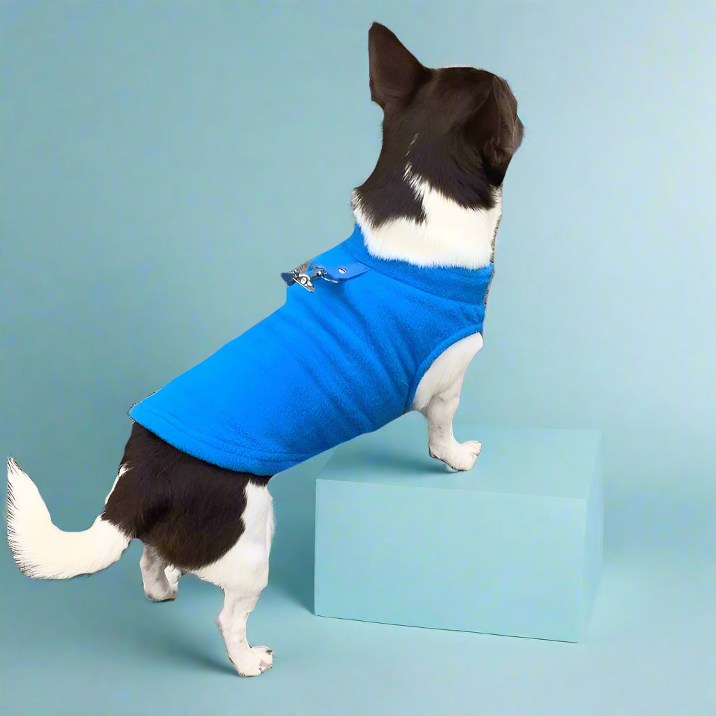 pet clothes store Fleece Vest Dog Jacket with Leash Ring