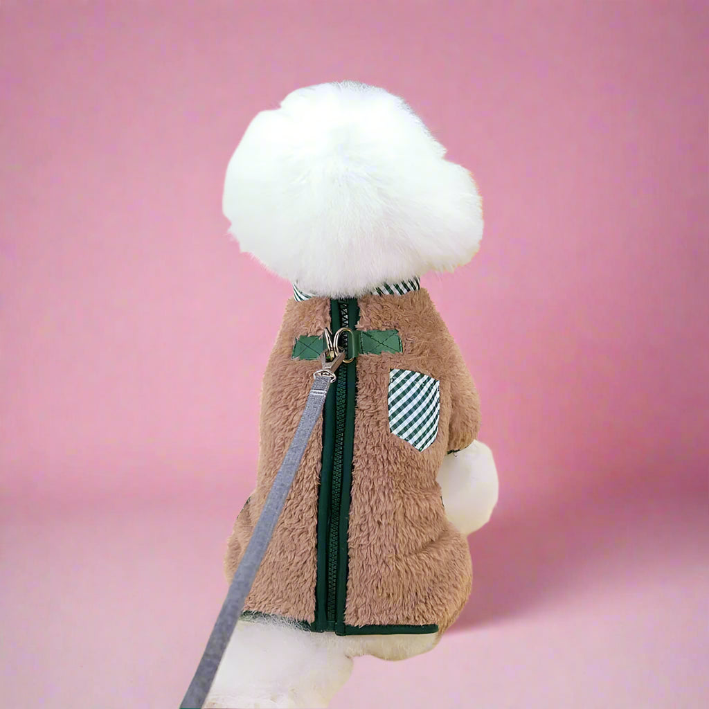 pet clothes store Winter Plush Dog Jumpsuit for Small Pets