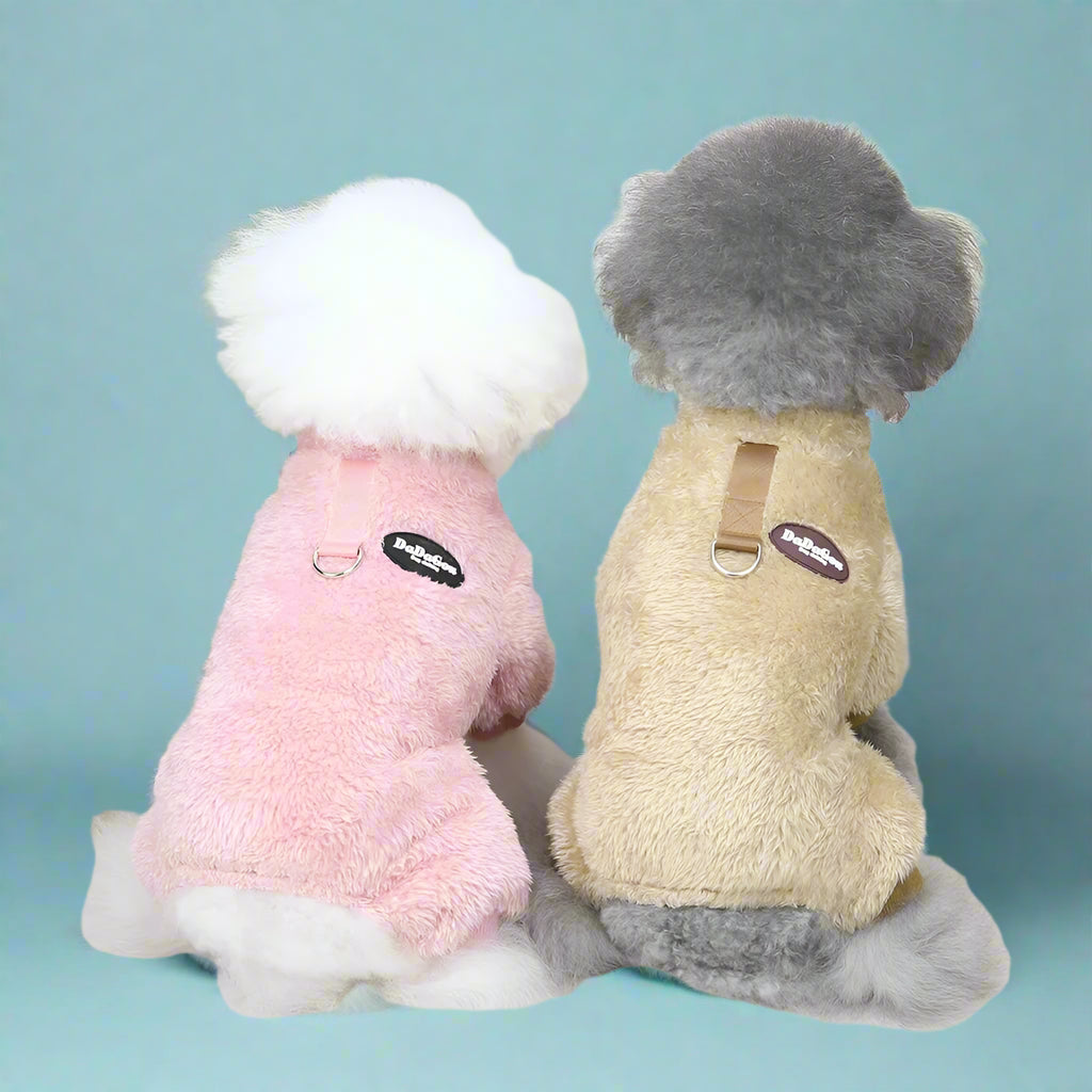 pet clothing Warm Fleece Dog Jumpsuit for Small Pets