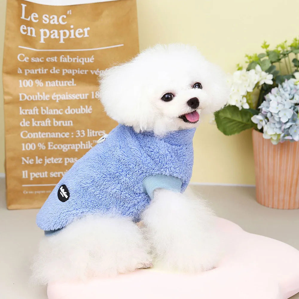 pet clothing Warm Fleece Dog Sweater for Small Pets