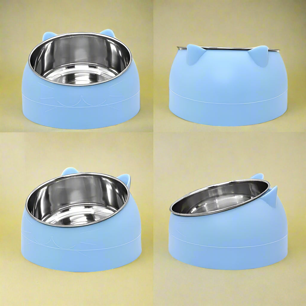 pet feeder UK
 Tilted Pet Bowl Non-Slip Raised Cat Dog Feeder