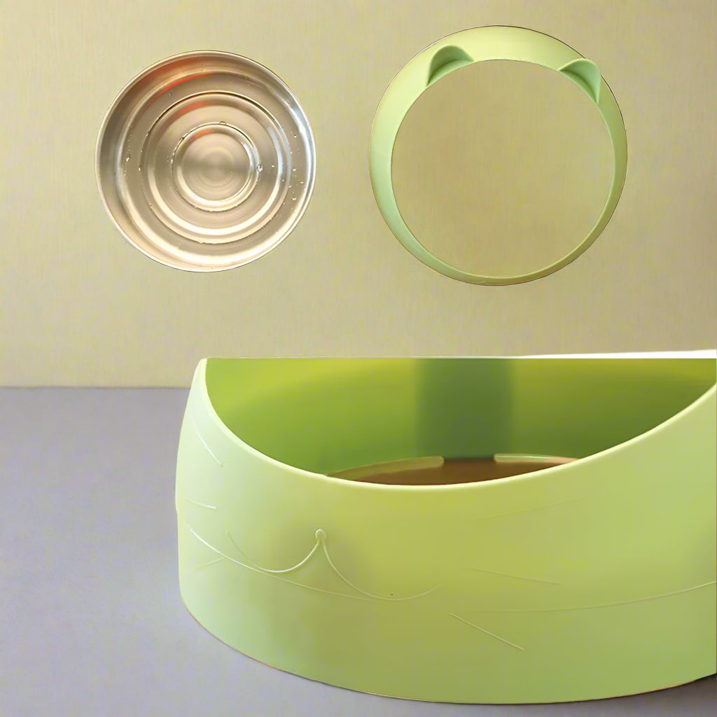 pet food dispenser
 Tilted Pet Bowl Non-Slip Raised Cat Dog Feeder