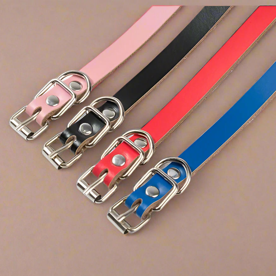 pet leash for puppies Adjustable Genuine Leather Dog Collar