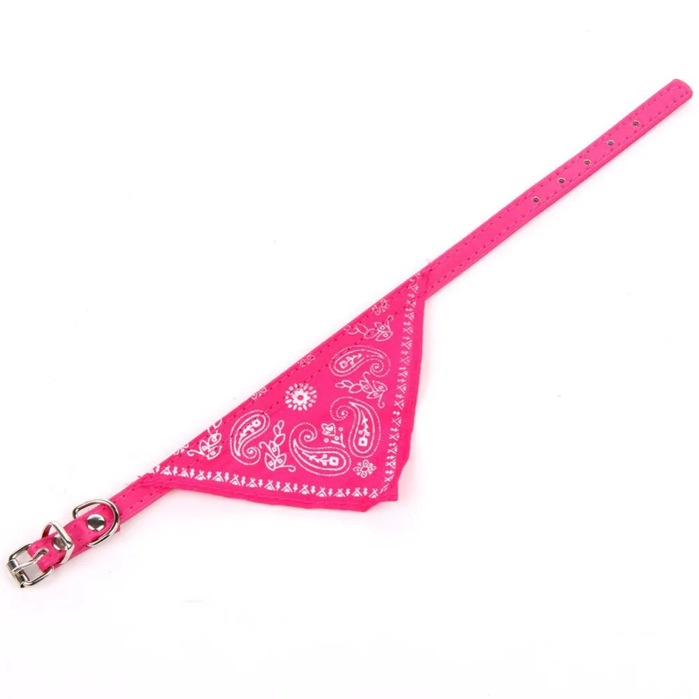 pink Adjustable  Cat Bandana Collar with Scarf