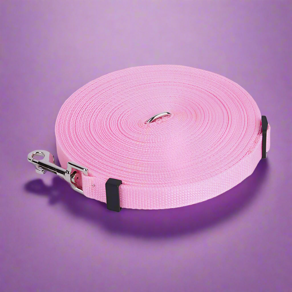 pink Durable Long Leash for Dog Training