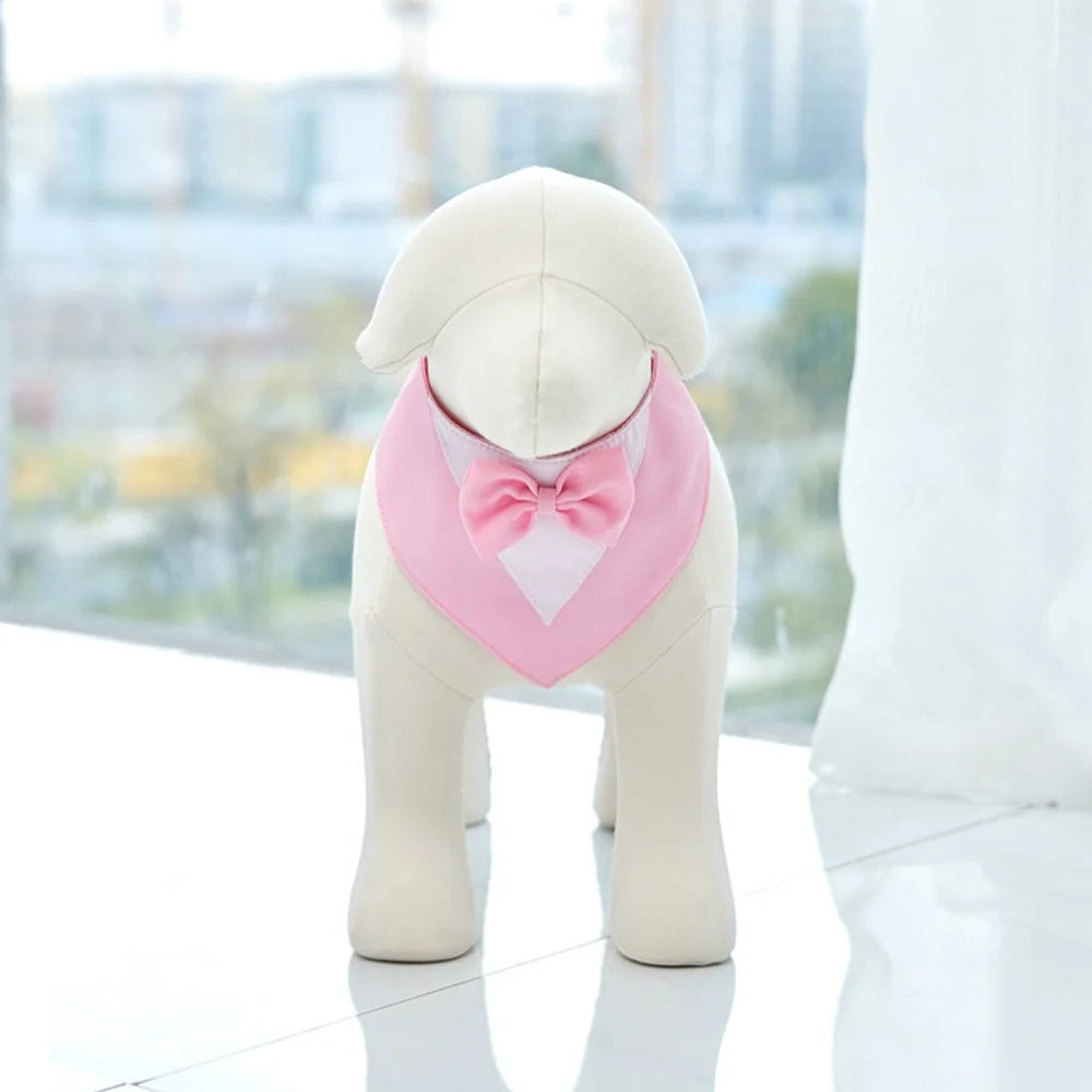 pink Formal Dog Bow Tie Collar for Weddings & Parties