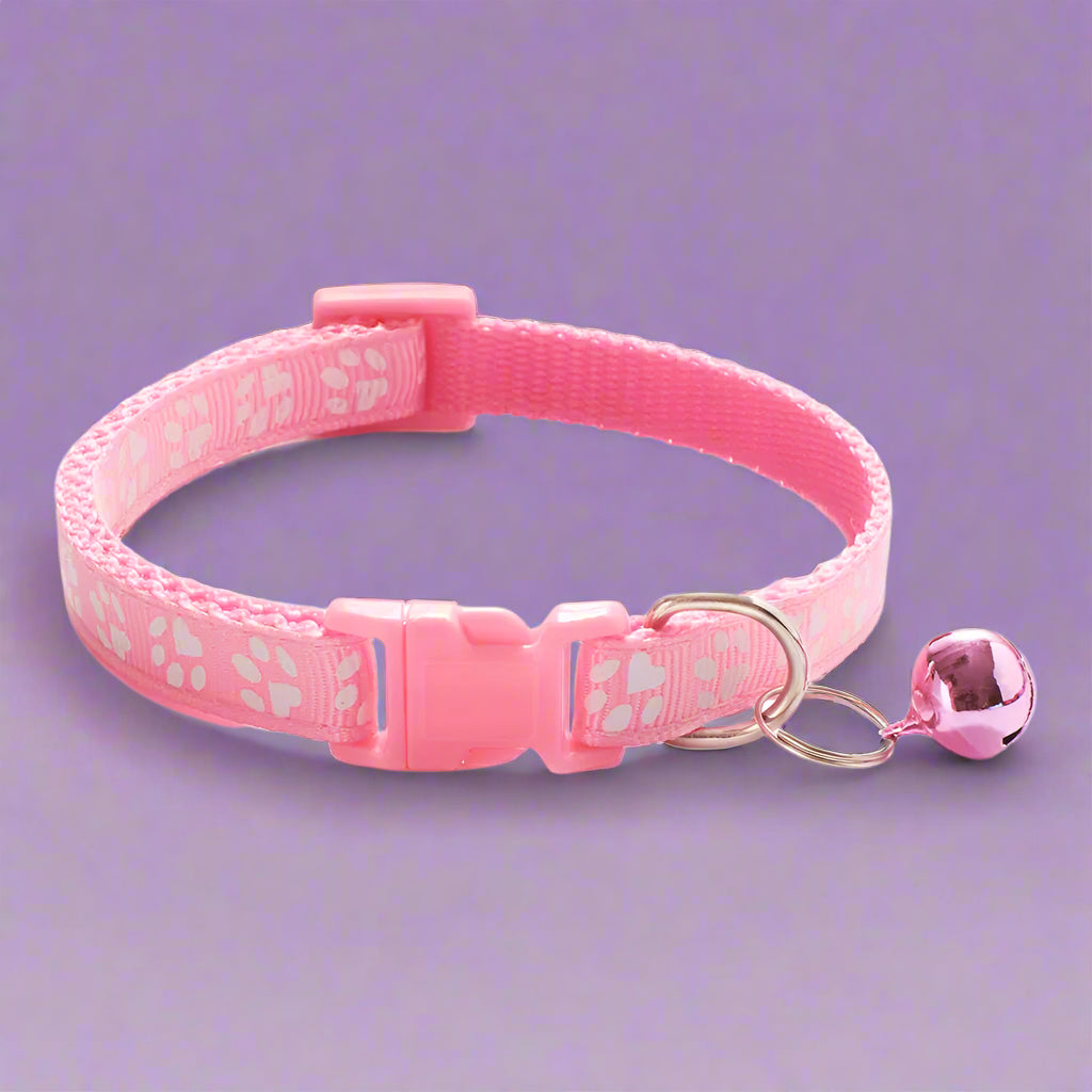 pink Kitten Collar with Bell – Adjustable and Safe Fit